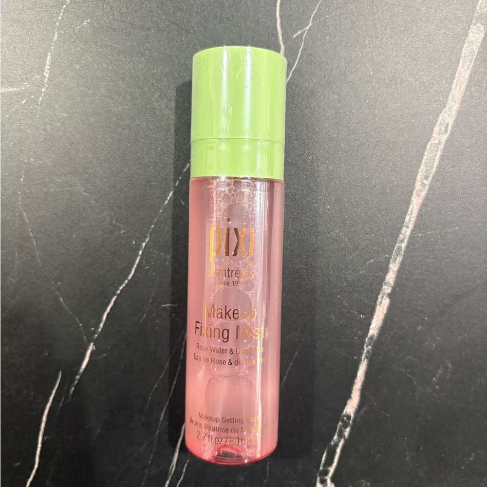 Pixi Makeup Fixing Mist in Pink with Lime Green Cap